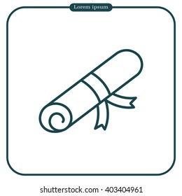 Certificate line icon