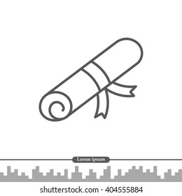 Certificate line icon