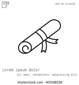 Certificate line icon