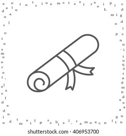 Certificate line icon