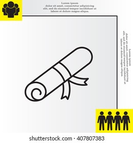 Certificate line icon