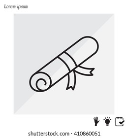 Certificate line icon