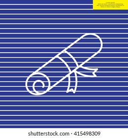 Certificate line icon