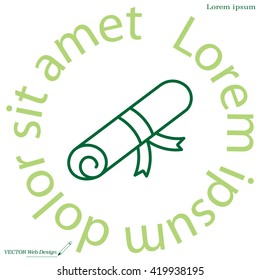Certificate line icon
