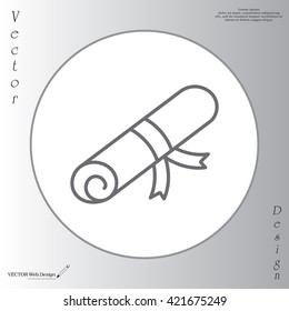 Certificate line icon