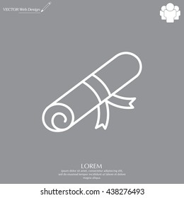 Certificate line icon