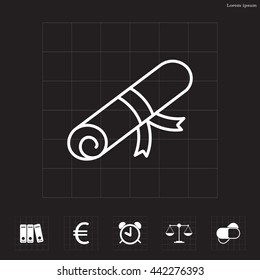 Certificate line icon