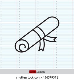Certificate line icon