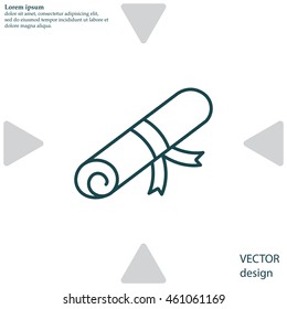 Certificate line icon
