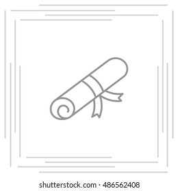 Certificate line icon