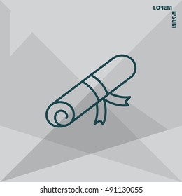 Certificate line icon