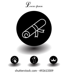 Certificate line icon