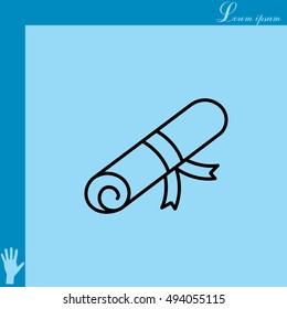 Certificate line icon