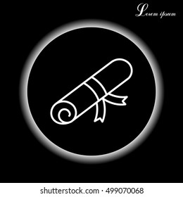 Certificate line icon