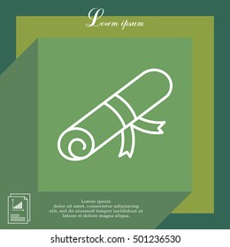 Certificate line icon