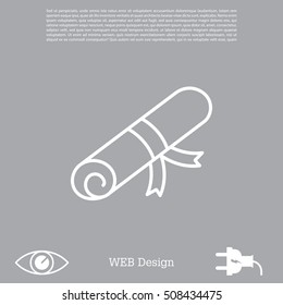 Certificate line icon