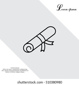 Certificate line icon