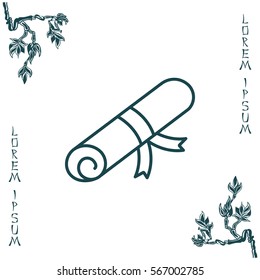 Certificate line icon