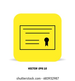 Certificate line icon.
