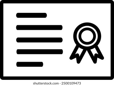 Certificate line icon. Replaceable vector design.