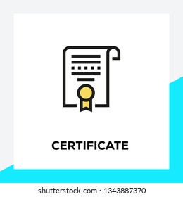 CERTIFICATE LINE ICON SET