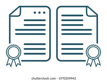 Certificate Logo Vector Template Illustration