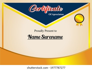 Certificate made with RGB Collor with corell draw