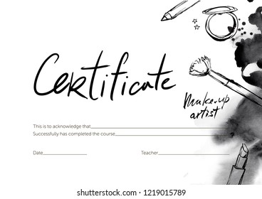 Certificate for make-up school. svg
