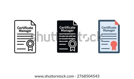 Certificate Manager icons, certificate icons, manager certificates