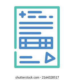 certificate of medical board color icon vector. certificate of medical board sign. isolated symbol illustration