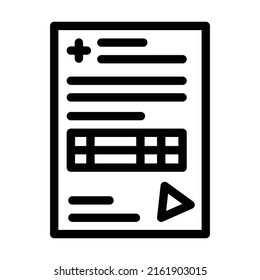 certificate of medical board line icon vector. certificate of medical board sign. isolated contour symbol black illustration