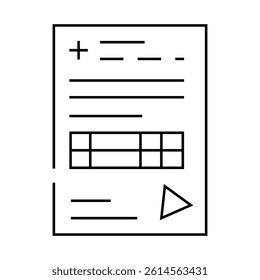 certificate of medical board line icon vector. certificate of medical board sign. isolated contour symbol black illustration