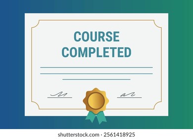 Certificate of Merit, Acknowledging Your Achievement in Successfully Completing the Course