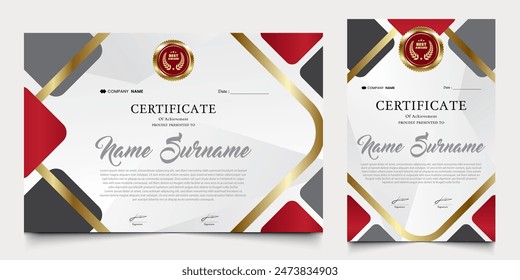 certificate with modern background. graduation design elements, best employees and others.
