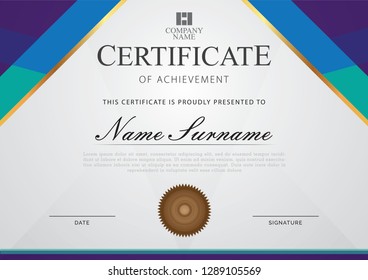 Certificate modern style
