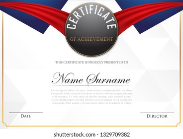 Certificate modern style with gold element