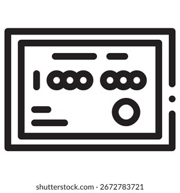 Certificado Icono de Vector moderno: Plantilla de símbolos de ilustración mínima para el diseño de interfaz de usuario del App móvil de Web