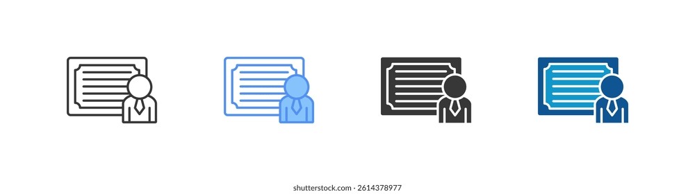 Certificate Multi Style Icon Sheet