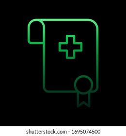 Zertifikat-Symbol Einfache dünne Linie, Vektorillustration von medizinischen Symbolen für i und ux, Website oder mobile Applikationen