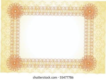certificate orange yellow