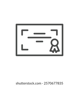 certificate outline icon vector design good for web or mobile app