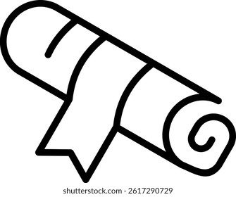 Certificate Outline icon vector illustration 
