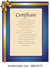Certificate paper for congratulation