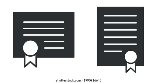 Certificate Patent Award Vector Icon