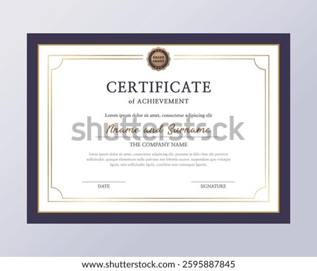 Certificate or Patent Template Image