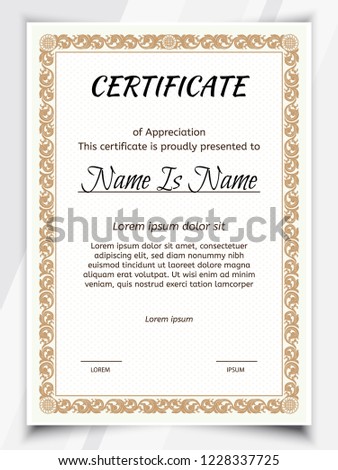 
Certificate Potrait and Landscape. Template diploma border.
Award background Gift voucher.
