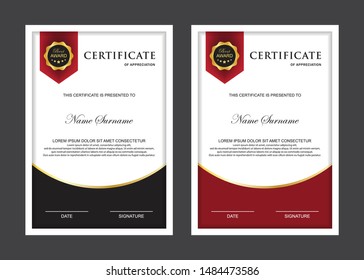Certificate Premium set template awards diploma background vector modern value design and layout luxurious.cover leaflet elegant vertical Illustration