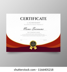 Certificate Premium template awards diploma background vector modern value design and layout luxurious.cover leaflet elegant horizontal Illustration in size pattern.