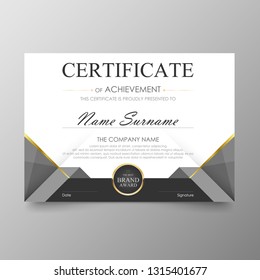 Certificate Premium template awards diploma background vector modern value design and layout luxurious.cover leaflet elegant horizontal Illustration in size pattern.
