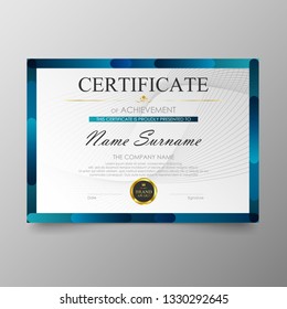 Certificate Premium template awards diploma background vector modern value design and layout luxurious.cover leaflet elegant horizontal Illustration in size pattern.
